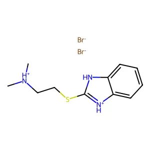 Benzimidazole, 2-((2-(dimethylamino)ethyl)thio)-, dihydrobromide structure