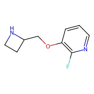 2-Fluoro-3-(2S-azetidinylmethoxy)pyridine, F-18 structure