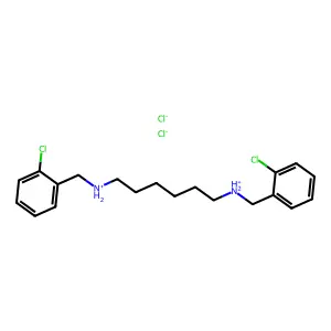 Hexamethylenediamine, N,N'-bis(o-chlorobenzyl)-, dihydrochloride structure