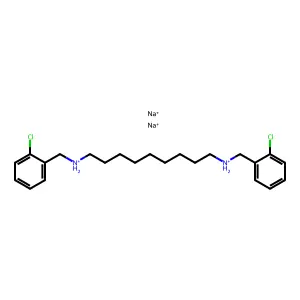Nonamethylenediamine, N,N'-bis(o-chlorobenzyl)-, dihydrochloride structure