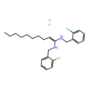 Decamethylenediamine, N,N'-bis(o-chlorobenzyl)-, dihydrochloride structure