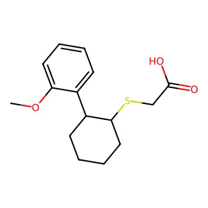 2-[2-(2-Methoxyphenyl)cyclohexyl]sulfanylacetic acid structure