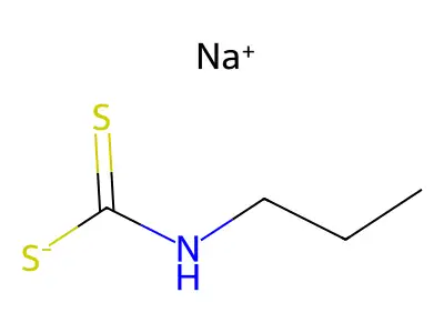 Sodium propylcarbamodithioate structure