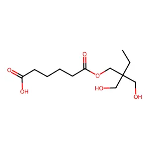 (2,2-Bis(hydroxymethyl)butyl) hydrogen adipate structure