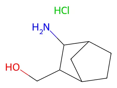 (3-Aminobicyclo[2.2.1]hept-2-yl)methanol hydrochloride structure