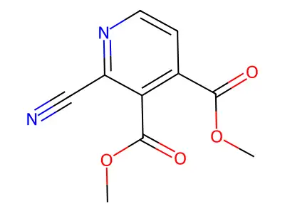 Dimethyl 2-cyanopyridine-3,4-dicarboxylate structure