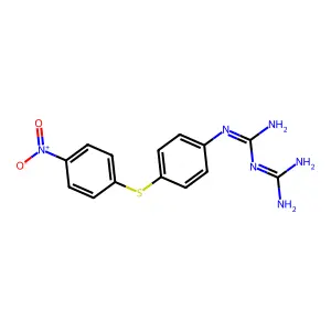 Biguanide, 1-(p-((p-nitrophenyl)thio)phenyl)- structure