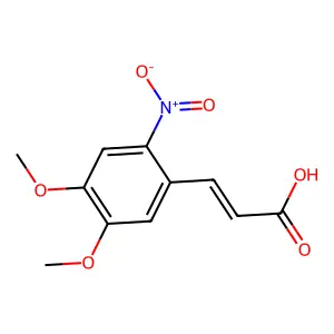 2-Bromo-4,5-dimethoxycinnamic acid structure