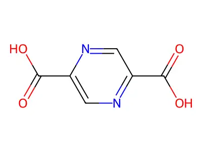 2,5-Pyrazinedicarboxylic acid dihydrate structure