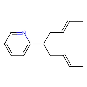 2-[1-(2-Buten-1-yl)-3-penten-1-yl]pyridine structure