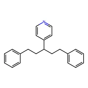 4-(3-Phenyl-1-(2-phenylethyl)propyl)pyridine structure