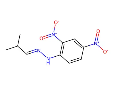 Isobutyraldehyde, 2,4-dinitrophenylhydrazone structure