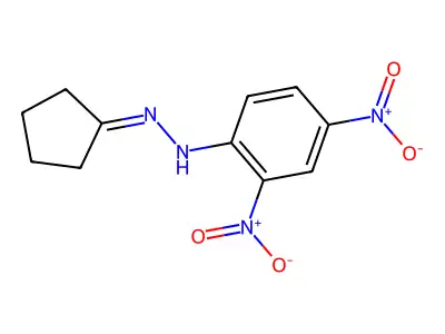 Cyclopentanone, 2-(2,4-dinitrophenyl)hydrazone structure