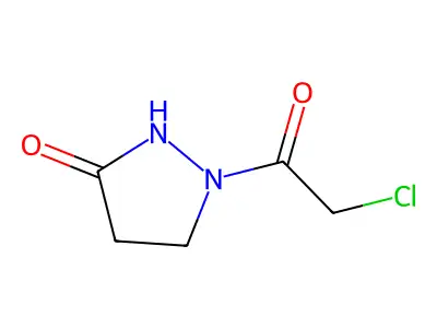1-(2-Chloroacetyl)pyrazolidin-3-one structure