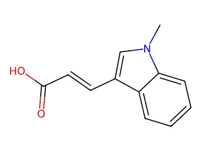 3-(1-甲基-1H-吲哚-3-基)丙烯酸 structure