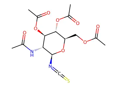 (5-Acetamido-3,4-diacetyloxy-6-isothiocyanatooxan-2-yl)methyl acetate structure