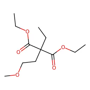 Diethyl ethyl(2-methoxyethyl)propanedioate structure