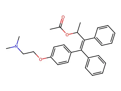 cis-alpha-Acetoxytamoxifen structure