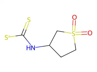 (1,1-Dioxidotetrahydrothiophen-3-yl)carbamodithioate structure