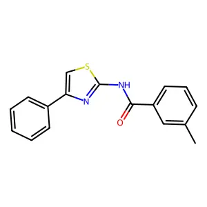 3-methyl-N-(4-phenyl-1,3-thiazol-2-yl)benzamide structure