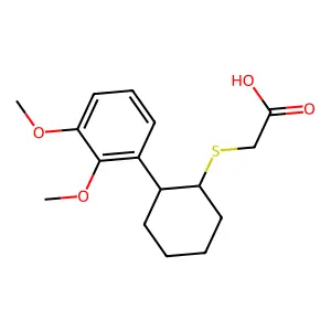 {[2-(2,3-Dimethoxyphenyl)cyclohexyl]sulfanyl}acetic acid structure