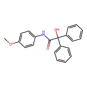2-hydroxy-N-(4-methoxyphenyl)-2,2-diphenylacetamide structure