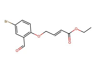 Ethyl 4-(4-bromo-2-formylphenoxy)but-2-enoate structure