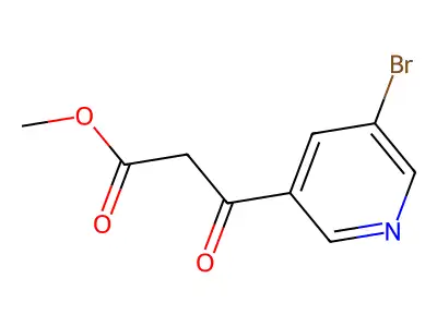 Methyl 5-bromonicotinoylacetate structure