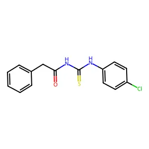 N-[(4-chlorophenyl)carbamothioyl]-2-phenylacetamide structure