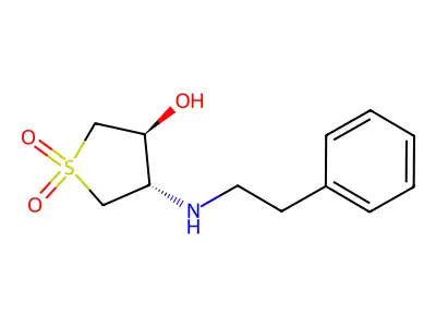 1,1-Dioxo-4-phenethylamino-tetrahydro-1lambda*6*-thiophen-3-ol structure