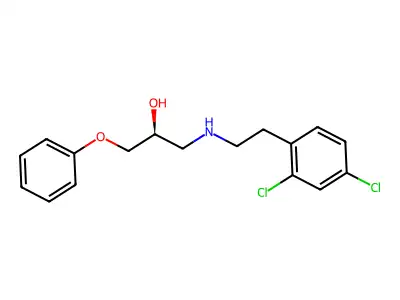 (2S)-1-{[2-(2,4-dichlorophenyl)ethyl]amino}-3-phenoxypropan-2-ol structure