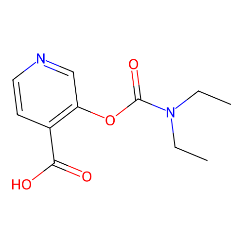 3-(diethylcarbamoyloxy)pyridine-4-carboxylic Acid structure