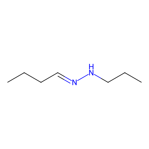 Butanal, propylhydrazone structure