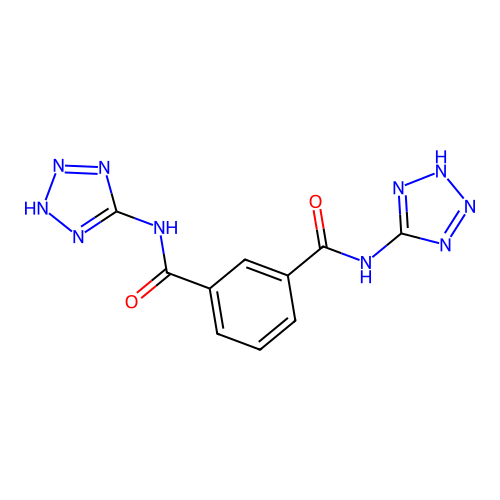 1-N,3-N-bis(2H-tetrazol-5-yl)benzene-1,3-dicarboxamide structure
