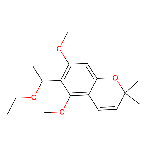 6-(1-Ethoxyethyl)-5,7-dimethoxy-2,2-dimethylchromene structure