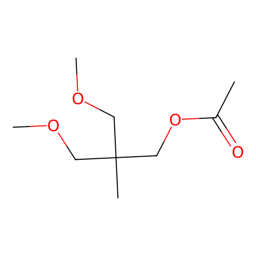 2-Hydroxymethyl-2-methylpropane-1,3diol dimethyl ether monoacetate structure
