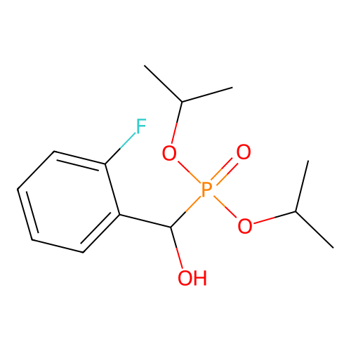Di(propan-2-yloxy)phosphoryl-(2-fluorophenyl)methanol structure