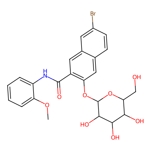 Naphthol AS-BI beta-D-galactopyranoside structure