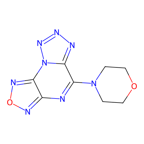 1,2,5-Oxadiazolo[3,4-E]tetrazolo[1,5-a]pyrazine, 5-morpholino- structure