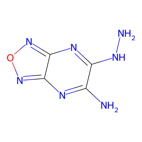 5-Hydrazinyl-[1,2,5]oxadiazolo[3,4-b]pyrazin-6-amine structure