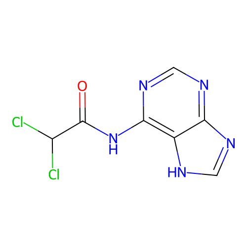 2,2-dichloro-N-(7H-purin-6-yl)acetamide structure