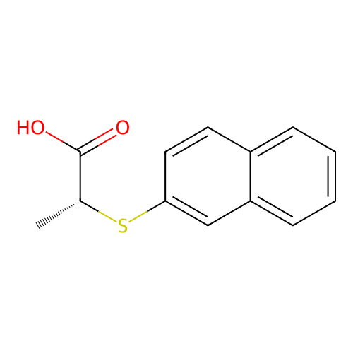 Propanoic acid, 2-(2-naphthalenylthio)-, (R)- structure