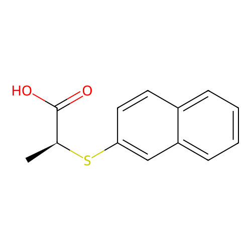 Propanoic acid, 2-(2-naphthalenylthio)-, (S)- structure