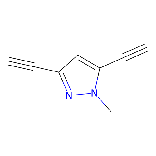 3,5-Diethynyl-1-methylpyrazole structure