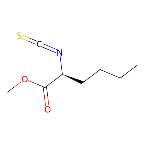 methyl (2S)-2-isothiocyanatohexanoate structure