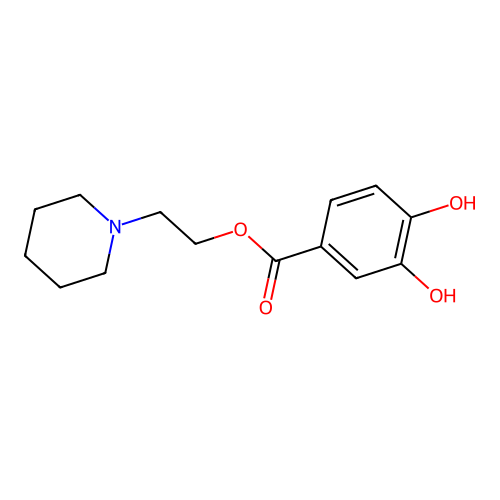 2-(Piperidin-1-yl)ethyl 3,4-dihydroxybenzoate structure