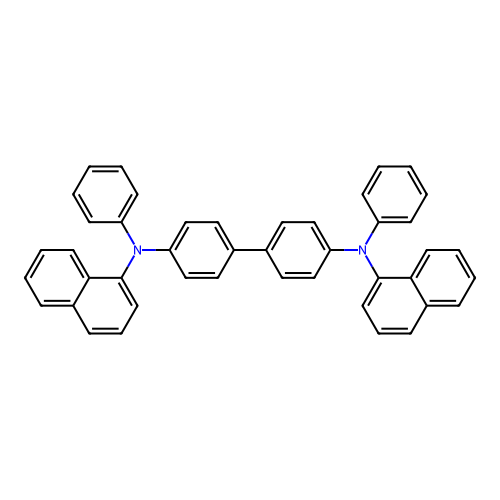 N~4~,N~4'~-Di(naphthalen-1-yl)-N~4~,N~4'~-diphenyl(1,1'-biphenyl)-4,4'-diamine structure