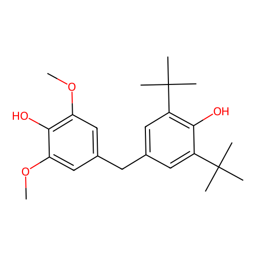 Phenol, 2,6-di-tert-butyl-2',6'-dimethoxy-4,4'-methylenedi- structure