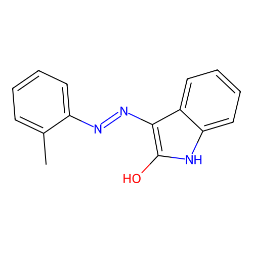 3-[2-(2-Methylphenyl)hydrazinyl]indol-2-one structure