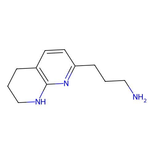 3-(5,6,7,8-Tetrahydro-1,8-naphthyridin-2-yl)propan-1-amine structure